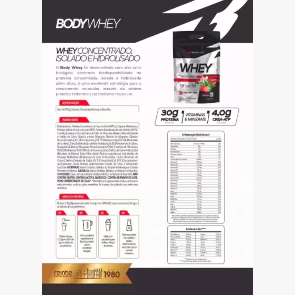 Body Whey 900g Chocolate Carol Distribuidora