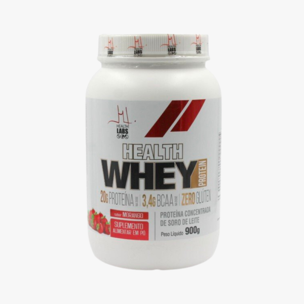HEALTH WHEY PROTEIN SABOR MORANGO 900G