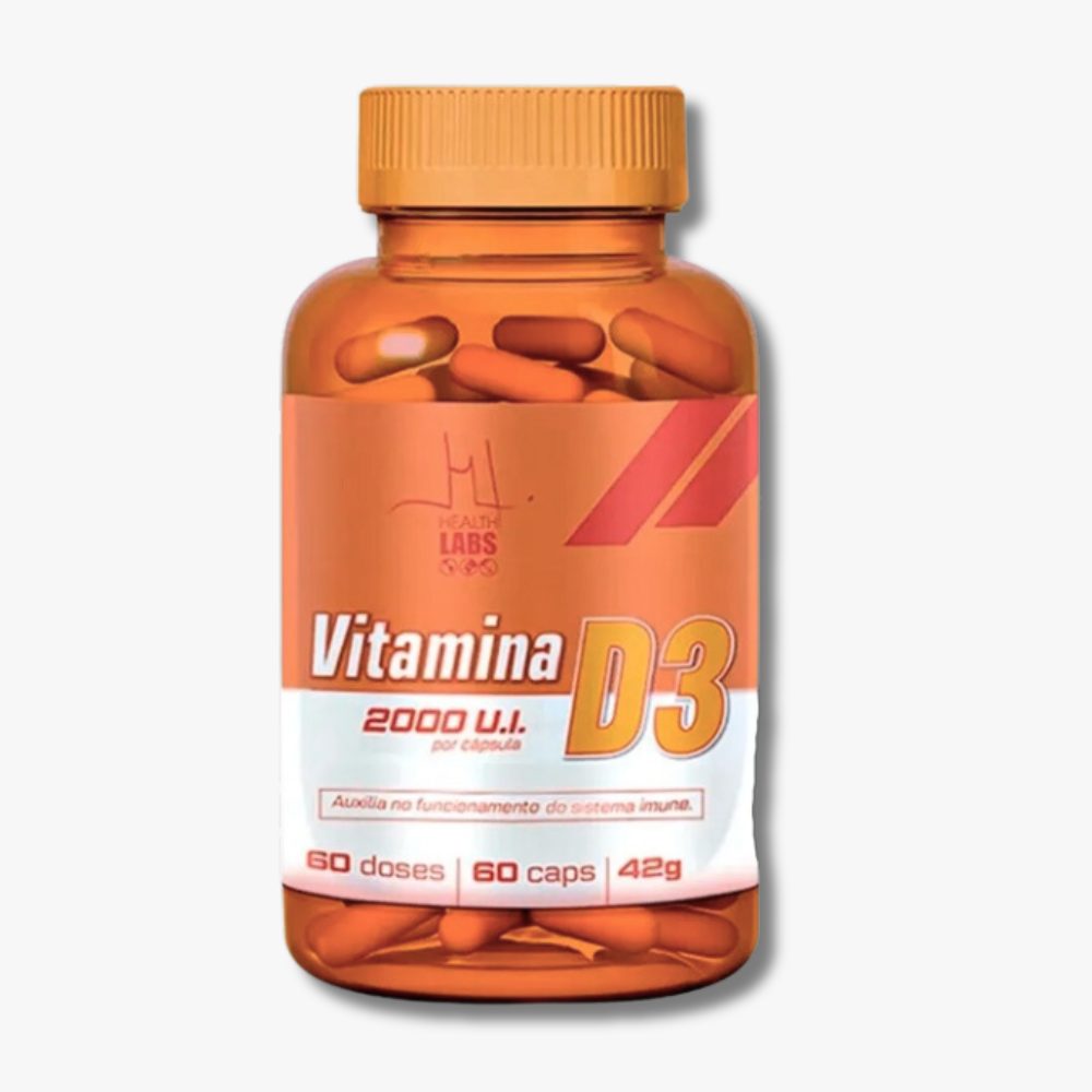 Vitamina D3 2000 UI - 60 Cápsulas - Health Labs