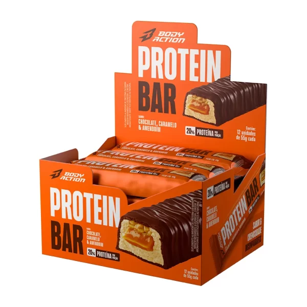 PROTEIN BAR 20G PROTEINA CARAMELO C/ AMENDOIM E CHOCOLATE