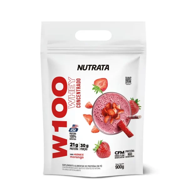 W100 MORANGO 900G REFIL NUTRATA
