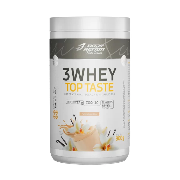 3 WHEY TOP TASTE BAUNILHA 900G